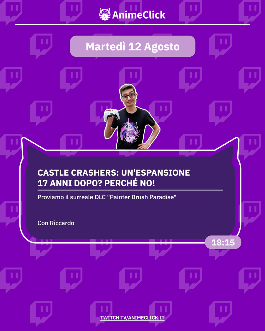 AnimeClick su Twitch: programma dall'11 al 17 agosto